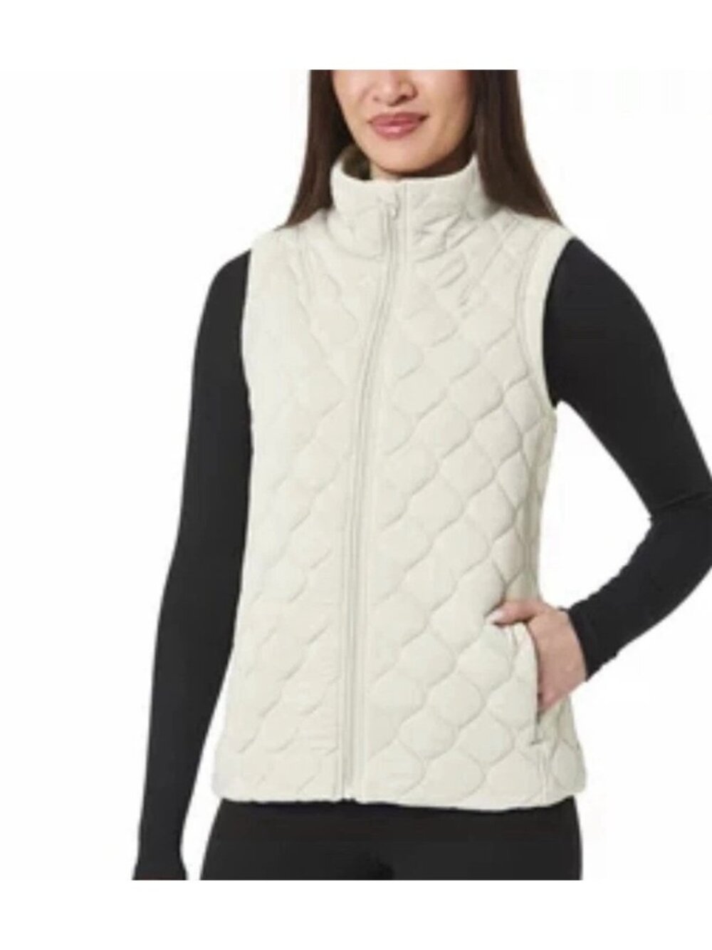 NWT Kirkland Signature Women's M Beige Quilted Vest